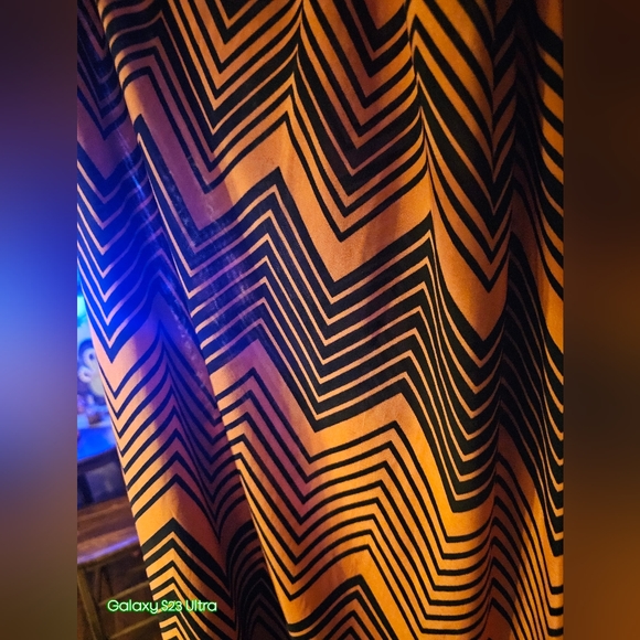 Orange and Navy floor length Dress Small - Picture 5 of 5